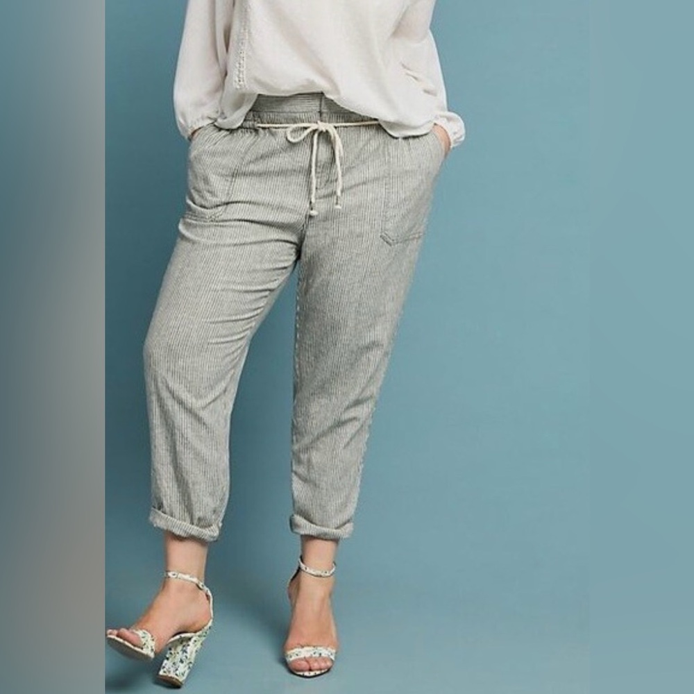 Anthro Gray Striped Women's Pants